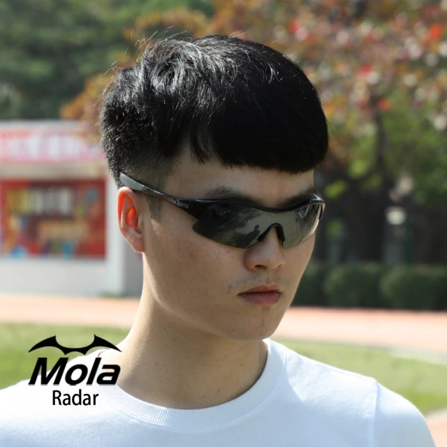 Mola Sports 摩拉 運動太陽眼鏡 墨鏡 男女 UV400 黑框 茶片 小臉 安全防護鏡片 Radar-blb