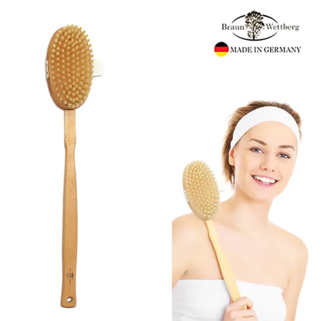 【BRAUN WETTBURG 珀薇】德國製 森林芬多按摩刷(乾刷/沐浴按摩美容/10週年慶)
