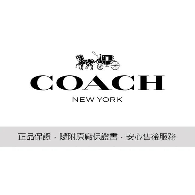 【COACH】Perry 品牌C字皮錶帶女錶-鐵灰x藍 99狂買節(CO14503923)