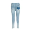 【OUWEY 歐薇】不規則剪裁刷破九分牛仔褲(藍色；S-L；3222088634)
