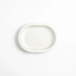 【HOLA】彩夏手感陶瓷4.5吋橢圓盤 白