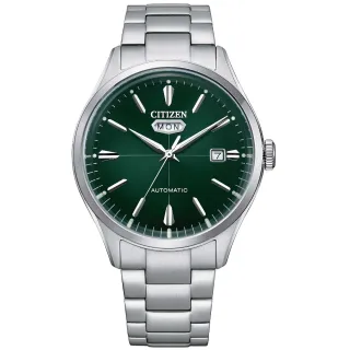 【CITIZEN 星辰】Mechanical系列復刻機械腕錶/40mm/綠面(NH8391-51X)