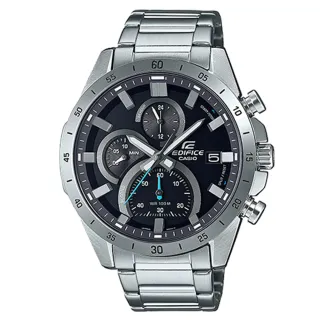 【CASIO 卡西歐】EDIFICE 男錶 三眼計時 不鏽鋼錶帶 防水100米 EFR-571D(EFR-571D-1A)