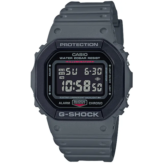 【CASIO 卡西歐】G-SHOCK 街頭運動風電子錶  禮物(DW-5610SU-8/速)