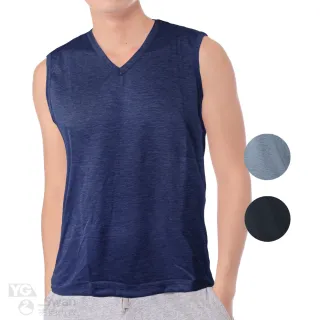 【YG  天鵝內衣】任選_速乾舒適透氣V領無袖衫(速達單件-黑/藍/灰)