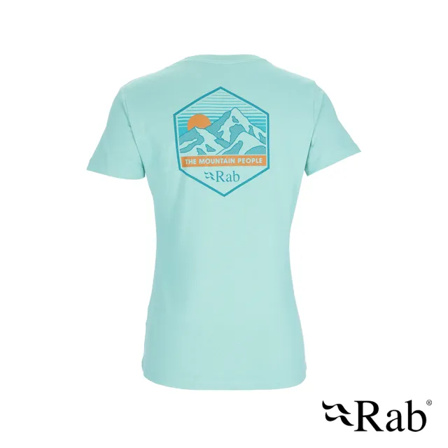 【RAB】Stance Mountain Peak Tee Wmns 透氣短袖有機棉T恤 女款 融冰 #QCB67