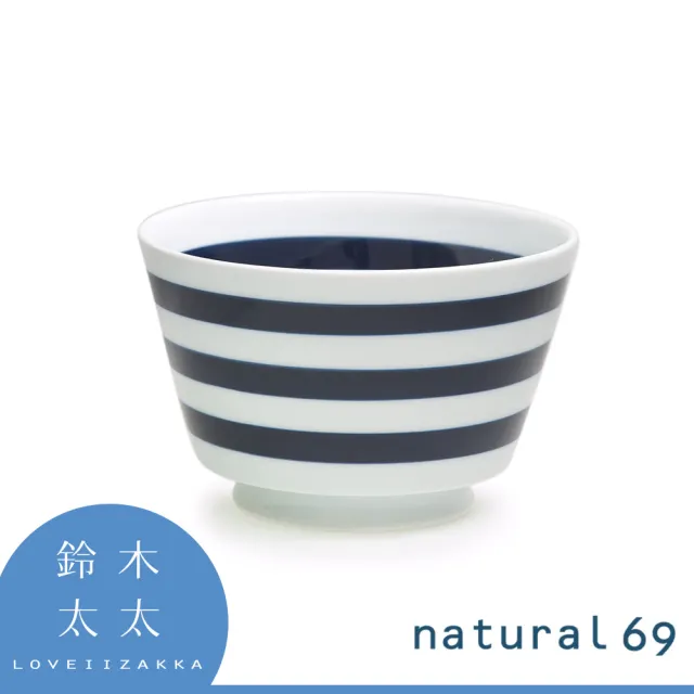 【Natural69】波佐見燒 border border海軍風條紋丼碗 L - 3條(鈴木太太公司貨)