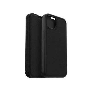 【OtterBox】iPhone 13 6.1吋 Strada步道者系列真皮掀蓋保護殼(黑)