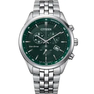 【CITIZEN 星辰】GENTS領袖王Wilson光動能不鏽鋼帶錶款(AT2149-85X)