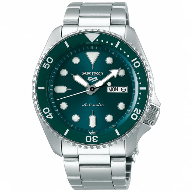 SEIKO 精工 5 Sports 水鬼潮流運動機械錶-綠x銀/42.5mm 雙11限定(SRPD61K1/4R36-07G0M)