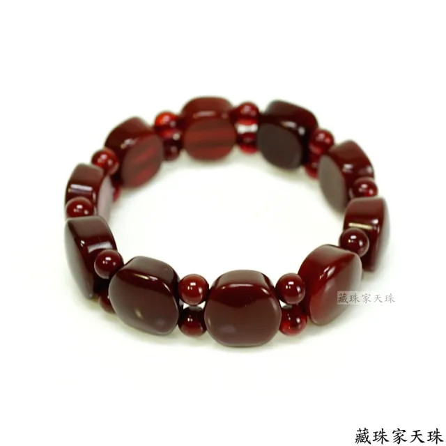 【藏珠家】紅玉髓小板珠手鍊