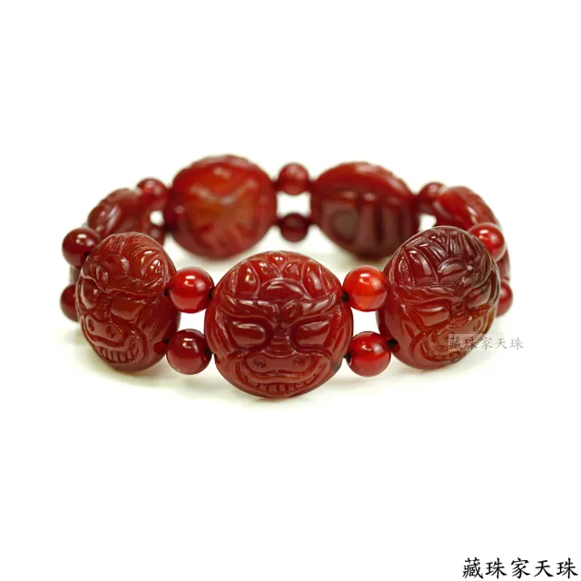 藏珠家】紅玉髓紅財神天珠手鍊- momo購物網- 好評推薦-2026年9月