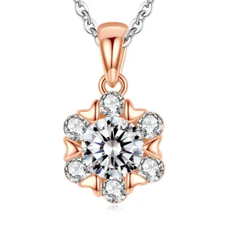 【Majalica】純銀項鍊．定情真愛．0．8克拉．擬真鑽(PN6038)