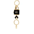 【COACH】C Logo 鎖頭及鑰匙吊飾/鑰匙圈(黑色)