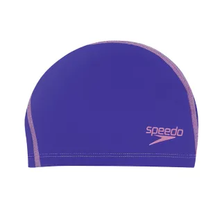 【SPEEDO】兒童合成泳帽 Pace Long Hair(粉紫)