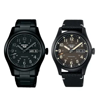 【SEIKO 精工】5Sports系列全黑軍風機械錶39.4mm(SRPJ09K1/4R36-10A0N)