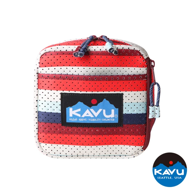 KAVU Tybee Cube 多夾層收納包 航海線條 #9415