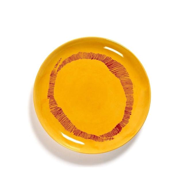 【SERAX】OTTO圓盤2入禮盒組D19cm-黃底紅圈(比利時米其林餐瓷家飾)