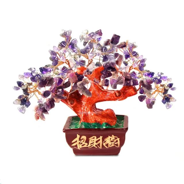【菩提居】紫水晶貴人招財樹*1入(結緣優惠 售完不補)-鬼月必備-保平安-避邪