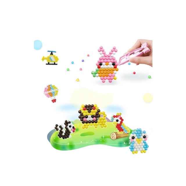 【孩子國】益智DIY主題水霧魔珠/水拼豆/水凝珠 噴水定型 套裝(美食派對)
