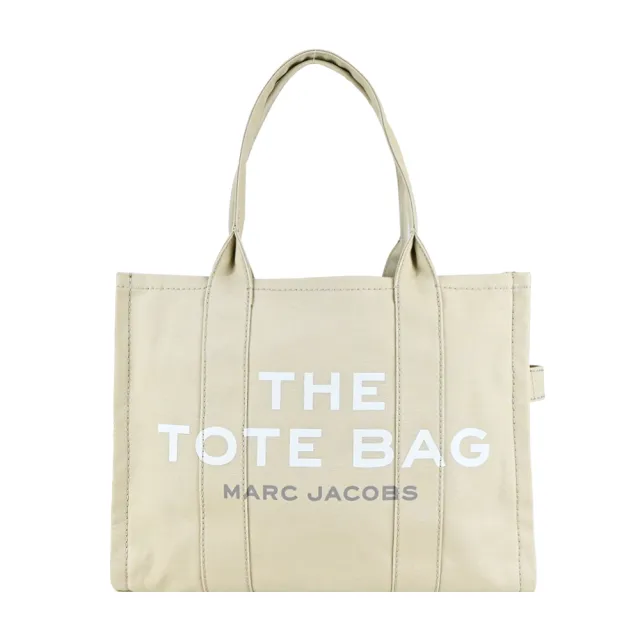 【MARC JACOBS】Large TOTE 字母印花帆布托特包(大/米)