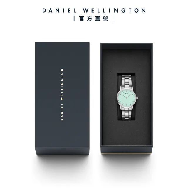 【Daniel Wellington】DW 手錶  Iconic Link Mint 28mm/32mm薄荷綠精鋼錶 粉綠錶盤(DW00100537)