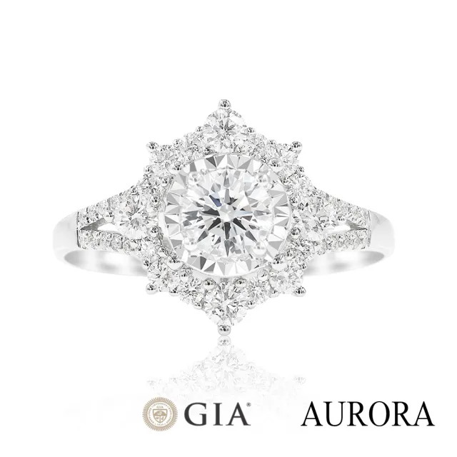 【AURORA 歐羅拉】GIA 50分D color VVS2 八心八箭天然真鑽 PT950 鉑金台 鑽戒 星空