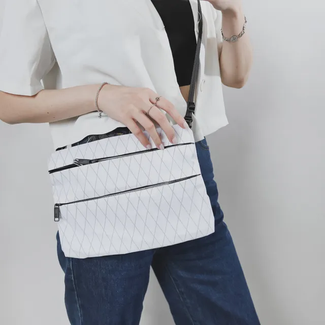 【F/CE】X-PAC SACOCHE BAG 白色 菱格紋 抗撕裂 側背包 單車補給袋 F1801XP0005WH