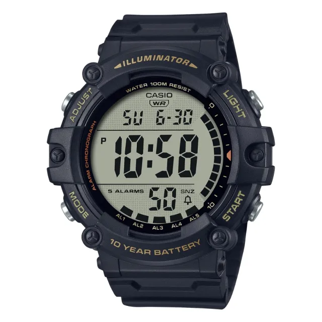 【CASIO 卡西歐】錶帶加長大錶面電子錶(AE-1500WHX-1A)