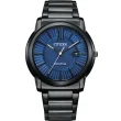 【CITIZEN 星辰】光動能簡約大三針手錶-海軍藍/42mm 送行動電源 畢業禮物(AW1217-83L)