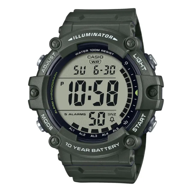 【CASIO 卡西歐】錶帶加長大錶面電子錶(AE-1500WHX-3A)