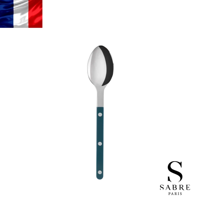 【Sabre Paris】Bistrot復古酒館純色系列-亮面主餐茶匙-湖水藍