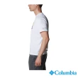 【Columbia 哥倫比亞 官方旗艦】男款-UPF50快排彩虹短袖上衣-白色(UAO08060WT / 2022年春夏品)