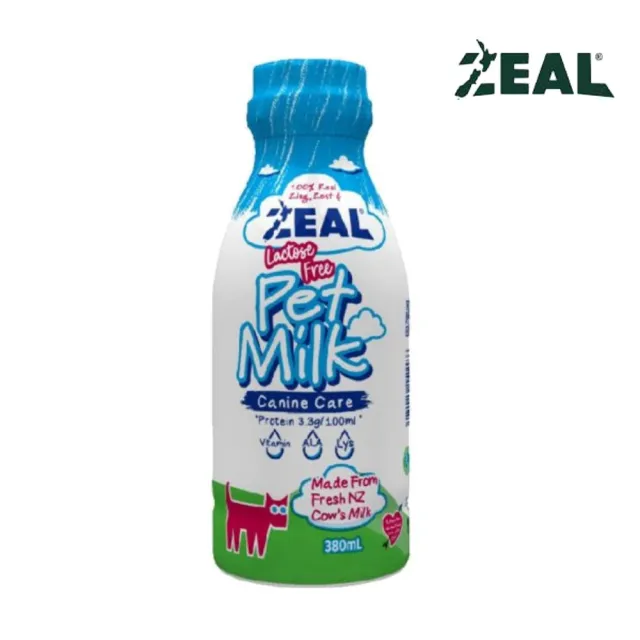 【ZEAL 真致】紐西蘭犬專用保健鮮乳（不含乳糖）380ml*6入組(效期:2024/10)