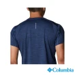 【Columbia 哥倫比亞 官方旗艦】男款-  OFZ 涼感快排短袖上衣-深藍(UAO35610NY / 2022年春夏商品)
