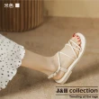 【J&H collection】溫柔淑女一字扣帶百搭時尚涼鞋(現+預  黃色/米色/綠色)