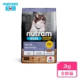 【Nutram 紐頓】I17專業理想系列-室內化毛貓雞肉+燕麥 2kg/4.4lb(貓糧、貓飼料、貓乾糧)