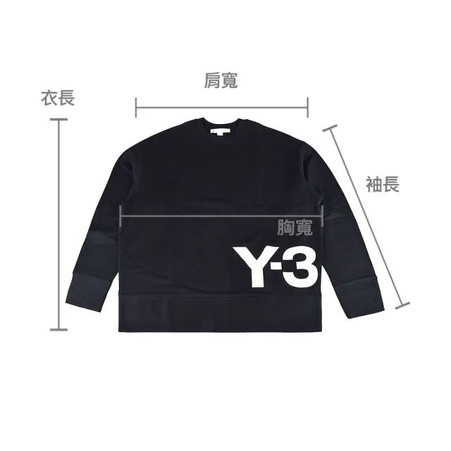 【Y-3 山本耀司】Y-3 20週年紀念款印花LOGO純棉長袖T恤(平輸品/男款/黑)