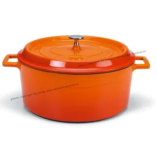 【義大利AGNELLI安利亞鍋】SLOWCOOK慢燉鑄鐵鍋系列-圓形搪瓷鑄鐵鍋 - 橙色 28cm
