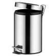 【KELA】不鏽鋼腳踏式垃圾桶 亮銀3L(回收桶 廚餘桶 踩踏桶)