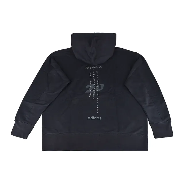 【Y-3 山本耀司】Y-3 20週年紀念款LOGO純棉長袖連帽T恤(平輸品/男款/黑)