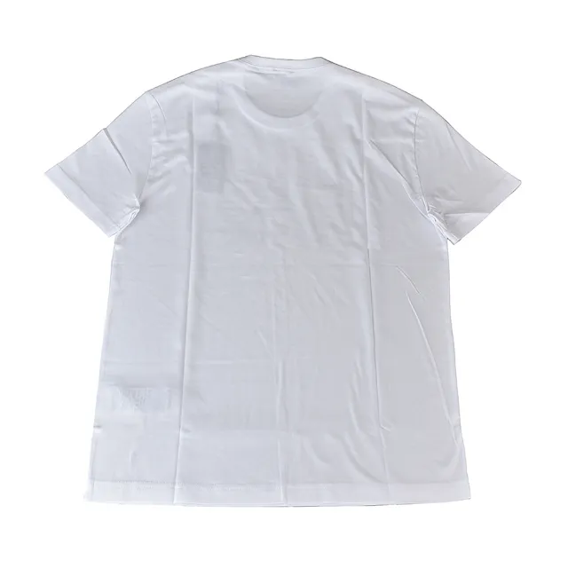 【EMPORIO ARMANI】EMPORIO ARMANI印花藍字母OGO純棉短袖T恤(男款/白)