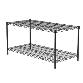 【特力屋】 烤漆二層架寬122*深60*高60公分黑