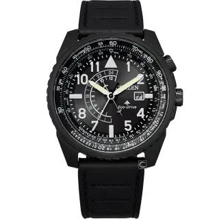 【CITIZEN 星辰】PROMASTER 隱形戰機GMT Eco-Drive  光動能男錶 禮物 推薦(BJ7135-02E)