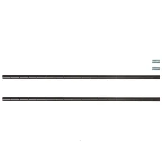 【特力屋】Home Zone 烤漆延伸鐵管 黑 2入 46cm