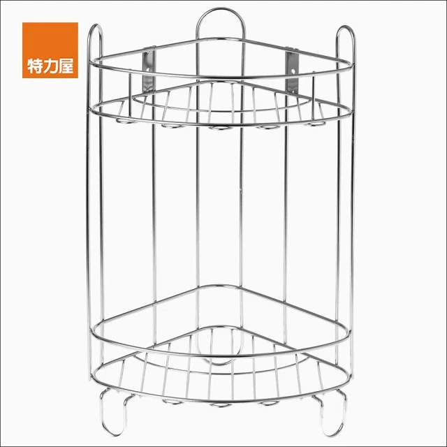 【特力屋】304不鏽鋼雙層轉角置物架