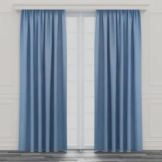 【特力屋】素色防螨抗菌遮光窗簾200x165cm 藍