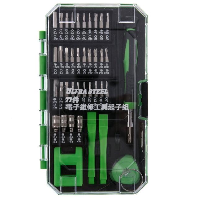 【特力屋】ULTRA STEEL 77件電子維修工具起子組 TS85153A