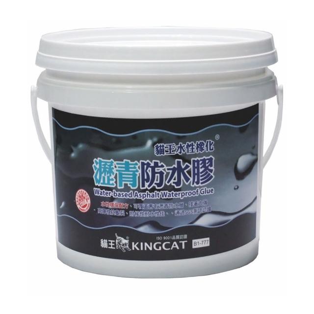 【特力屋】貓王 水性橡化瀝青防水膠 2.7L 黑