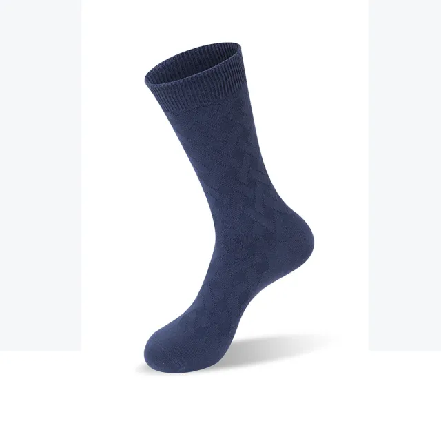 【蒂巴蕾】耐水洗抗菌抑臭纖維男襪-竹編花紋(紳士襪/MIT/抗菌襪/消臭襪/除臭襪/男性 男用 男生)